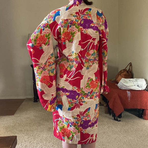 Antique Silk Crepe Kimono - Picture 2 of 4
